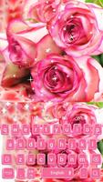 Розовая Роза Клавиатура постер