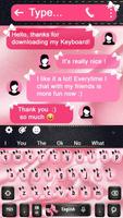 SMS Bowknot Cute Keyboard Theme poster