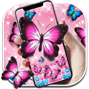 Roze vlindertoetsenbord-APK