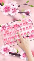 Pink Cherry Blossoms Keyboard Affiche