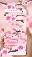 Pink Cherry Blossoms Keyboard capture d'écran 1