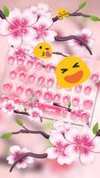 Pink Cherry Blossoms Keyboard syot layar 2