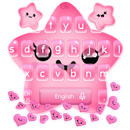 Pink Cute Glitter Cartoon Star Gravity Keyboard APK