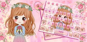 Pink Cuteness Girl Keyboard
