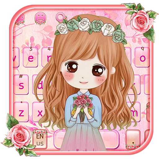 Tastiera rosa ragazza cuteness
