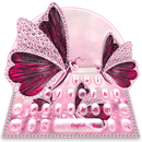 Pink Diamond Luxury Butterfly Keyboard aplikacja