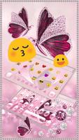 Pink Diamond Luxury Butterfly Keyboard syot layar 2