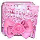 Pink Bow Keyboard Theme ikon