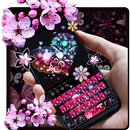 Roze bloemtoetsenbord-APK