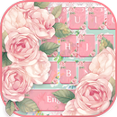 Roze bloemtoetsenbord-APK