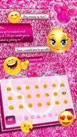 Pink Glitter Keyboard اسکرین شاٹ 1