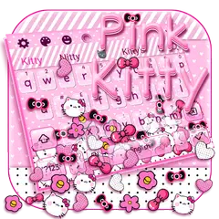 Pink Kitty Gravity Keyboard Theme