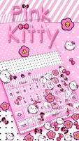 Poster Pink Kitty Gravity Keyboard Theme