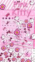 Pink Kitty Gravity Keyboard Theme screenshot 1