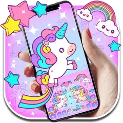 download Pink Healing Unicorn Keyboard APK