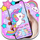 Pembe Şifa Unicorn Klavye APK