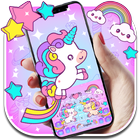 Pink Healing Unicorn Keyboard icon
