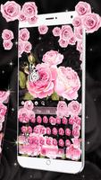 Pink Rose Butterfly Keyboard اسکرین شاٹ 2