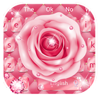 Pink Rose Diamond Keyboard أيقونة