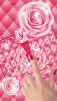 Pink Rose Diamond Keyboard الملصق