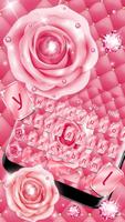 Pink Rose Diamond Keyboard تصوير الشاشة 1
