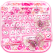 Pink Rose Diamond Keyboard Theme