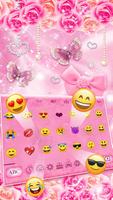 Pink Rose Diamond Keyboard Theme screenshot 2