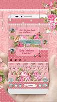 Teclado Rosa Elegante SMS Cartaz