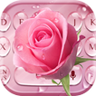 Teclado Rosa Gota de Água Rosa