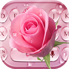 Pink Rose Water Drop Keyboard иконка