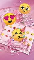 Pink Rose Water Drop Keyboard Screenshot 2