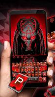 Predator Black Red Theme plakat