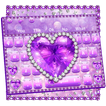 Purple Diamond Heart Keyboard
