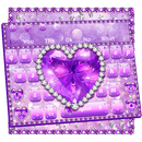 Purple Diamond Heart Keyboard APK