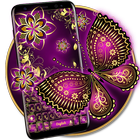 Purple Gold Butterfly Keyboard 图标