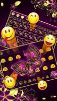 Purple Gold Butterfly Keyboard স্ক্রিনশট 2