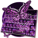 Purple Luxury Diamond Butterfly Keyboard APK