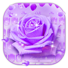 Фиолетовая роза Клавиатура иконка