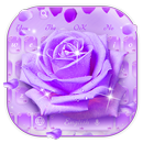 Фиолетовая роза Клавиатура APK