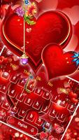 💗Romantic Love Heart Keyboard Theme Affiche