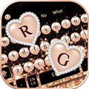 Rose Gold Pearl Keyboard APK