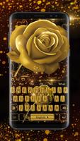 Gold Rose Keyboard poster
