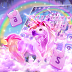 Colorful Rainbow Unicorn Keyboard Theme