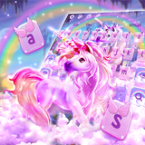 Colorful Rainbow Unicorn Keyboard Theme icon