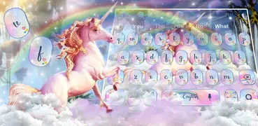 Regenbogen-Einhorn-Tastatur