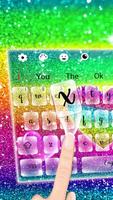Rainbow Glitter Keyboard poster