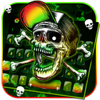 Rasta Skull Clavier Thème icône