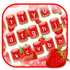 🍓Realistic Strawberry Keyboard Theme icône