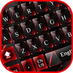 download Tastiera in vetro nero rosso APK