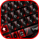 أحمر أسود زجاج لوحة المفاتيح APK